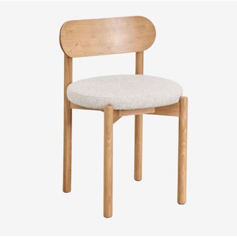 Silla de comedor en madera de roble tapizada Bianca SKLUM             