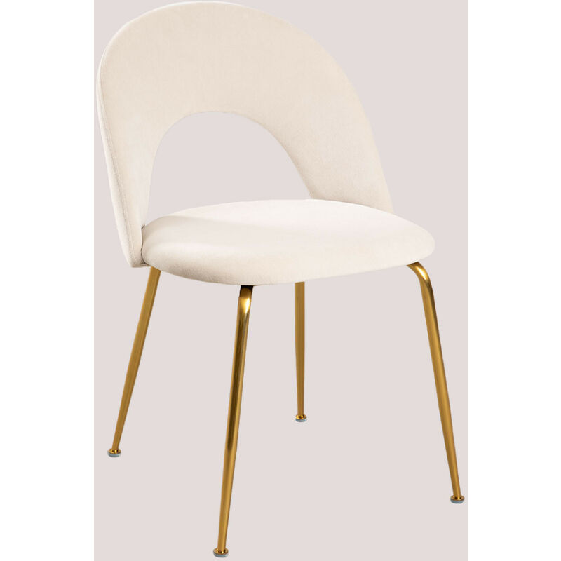 

Silla de Comedor en Terciopelo Glorys Beige Crema Beige Crema - Sklum