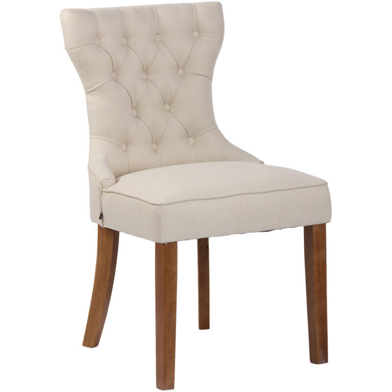 

Silla de comedor Franca en tela Crema Antigüo claro