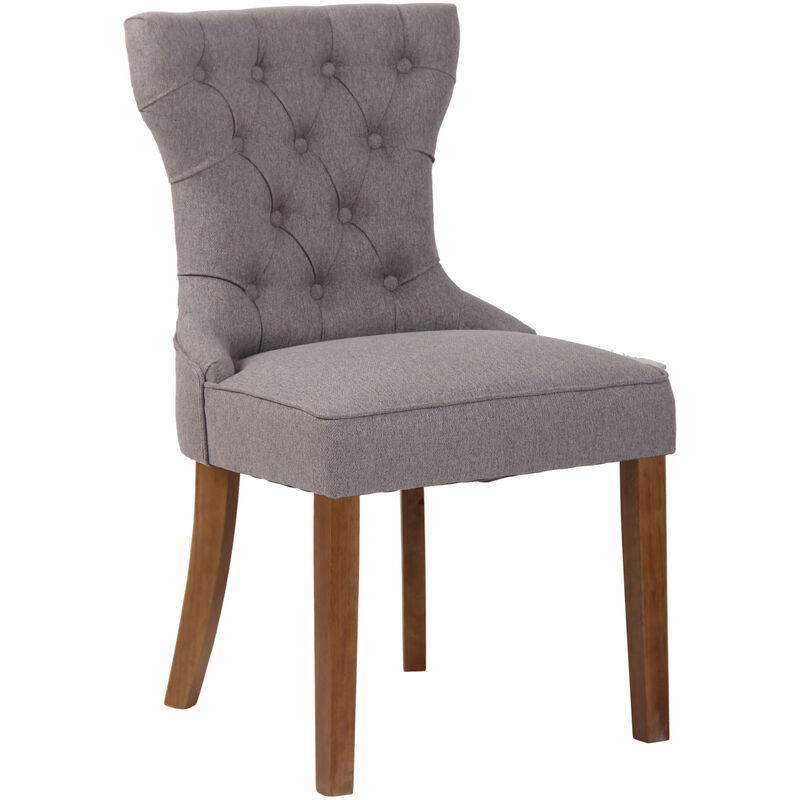

CLP - Silla de comedor Franca en tela Gris Antigüo claro