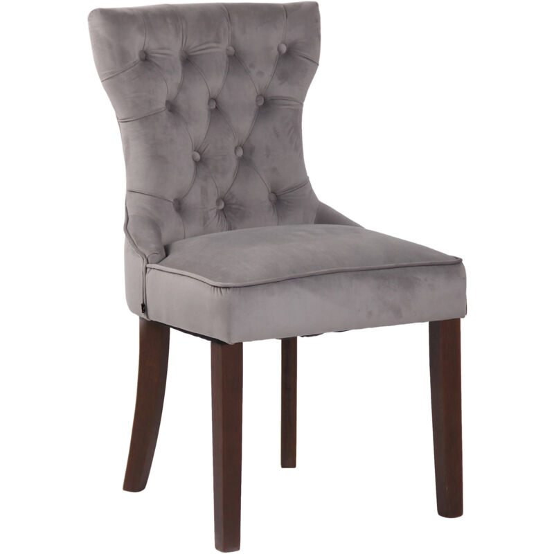 

CLP - Silla de comedor Franca en terciopelo Gris Antigüo