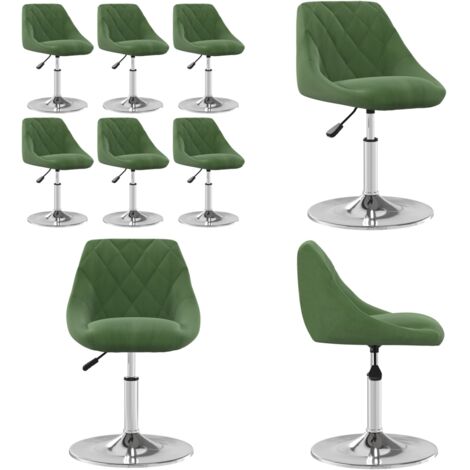 Silla de comedor giratoria 6 uds terciopelo verde oscuro - Silla de comedor - Silla de comedor giratoria