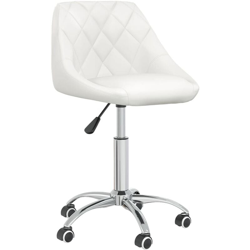 

Silla de comedor giratoria cuero sintético blanco