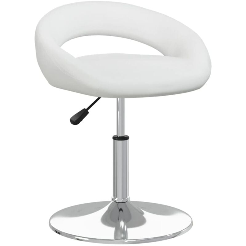 

Silla de comedor giratoria cuero sintético blanco