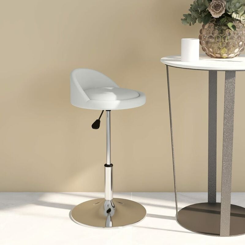 

Silla de comedor giratoria cuero sintético blanco