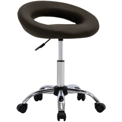 Silla de comedor giratoria cuero sintético marrón vidaXL