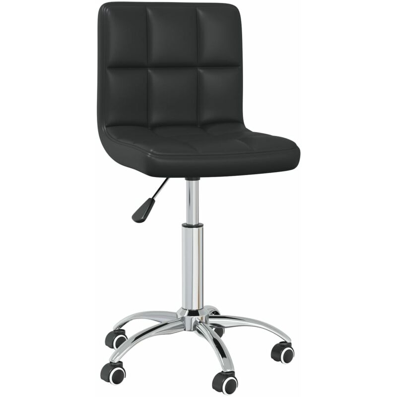 

Silla de comedor giratoria cuero sintético negro