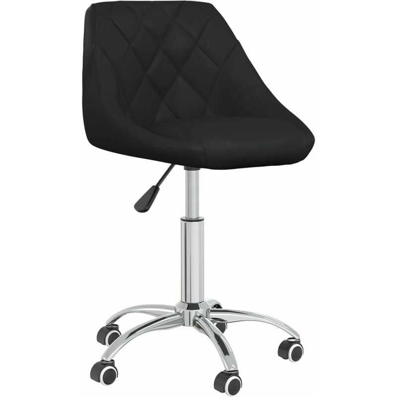 

Silla de comedor giratoria cuero sintético negro
