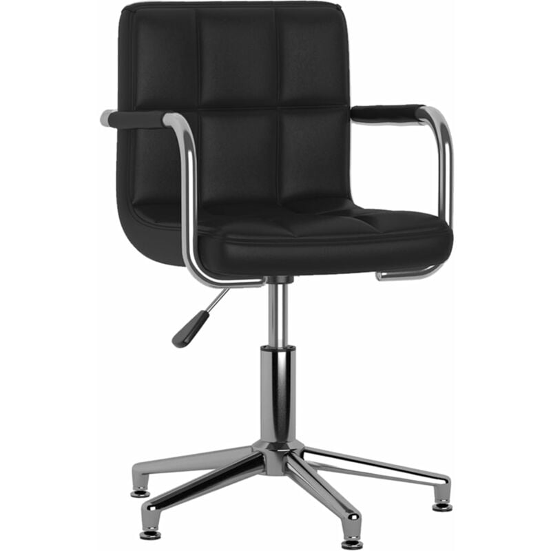 

Silla de comedor giratoria cuero sintético negro
