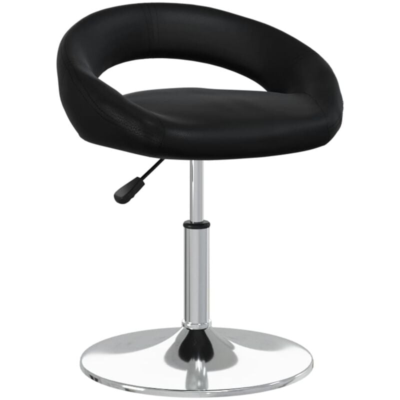 

Silla de comedor giratoria cuero sintético negro
