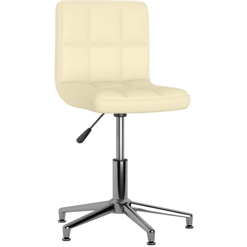 

Silla de comedor giratoria de cuero sintética crema
