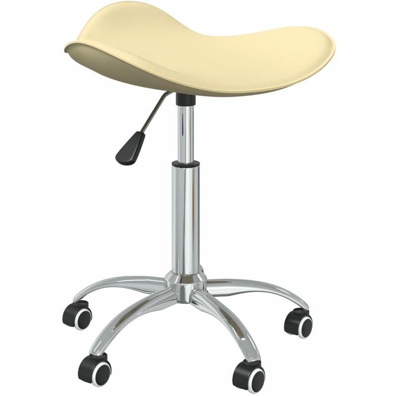 

Silla de comedor giratoria de cuero sintética crema