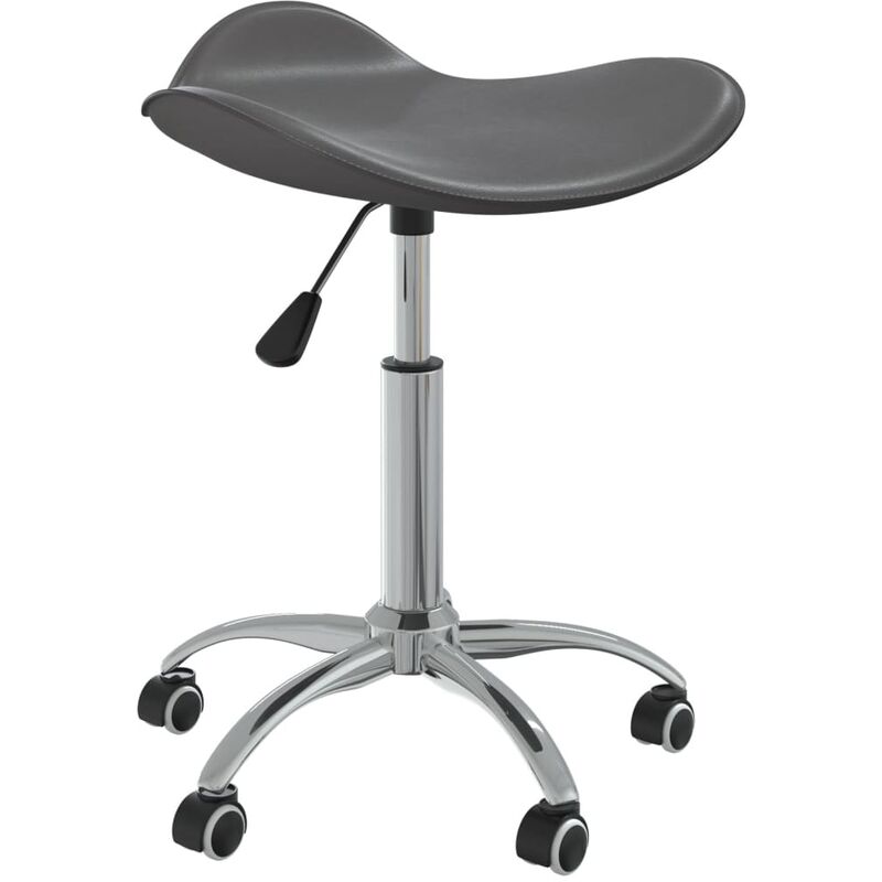 

Silla de comedor giratoria de cuero sintética gris