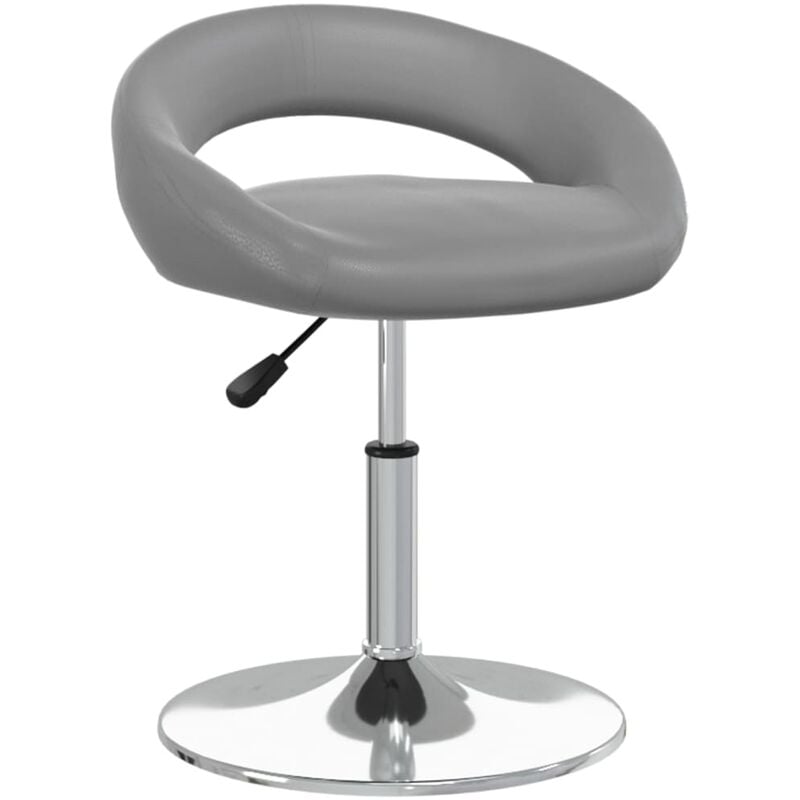

Silla de comedor giratoria de cuero sintética gris