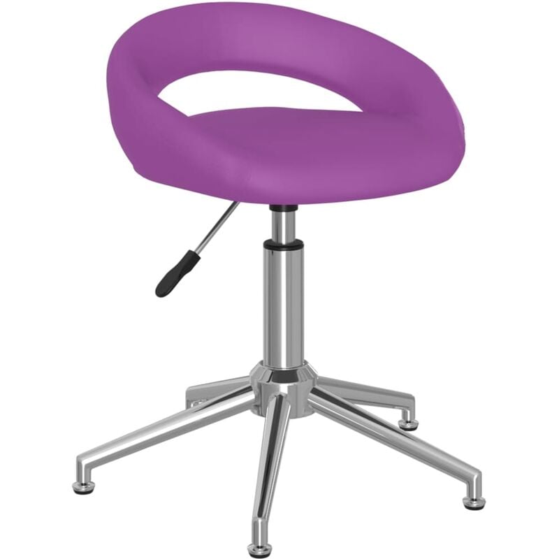 

Silla de comedor giratoria de cuero sintética morado