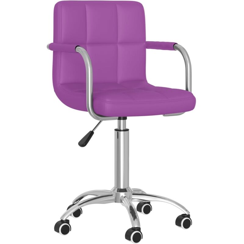 

Silla de comedor giratoria de cuero sintética morado