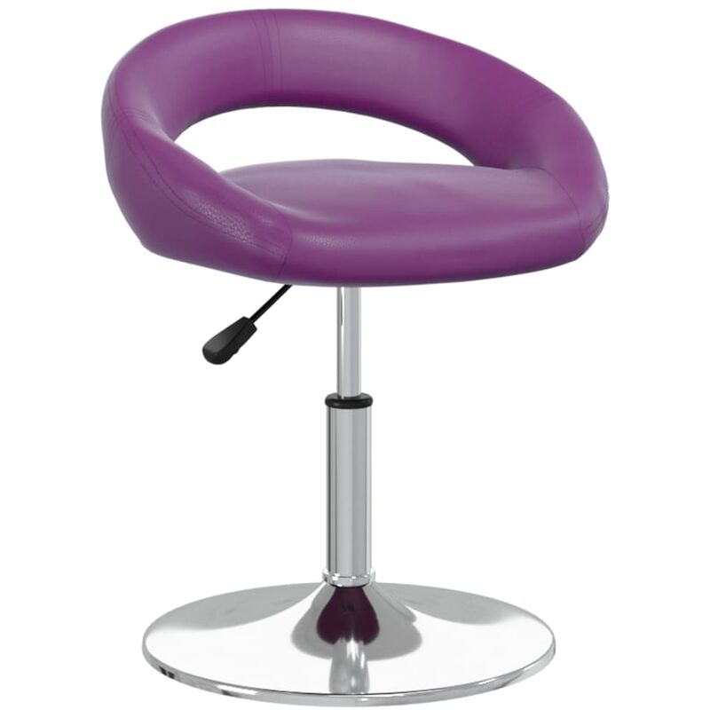 

Silla de comedor giratoria de cuero sintética morado