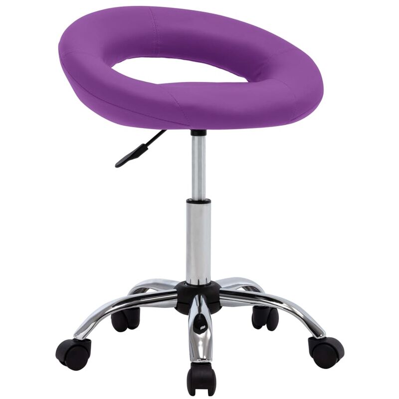 

Silla de comedor giratoria de cuero sintética morado