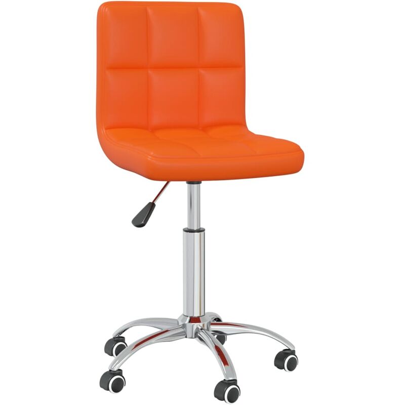 

Silla de comedor giratoria de cuero sintética naranja