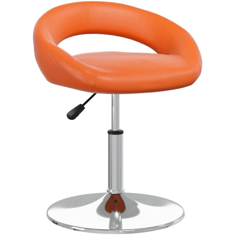 

Silla de comedor giratoria de cuero sintética naranja