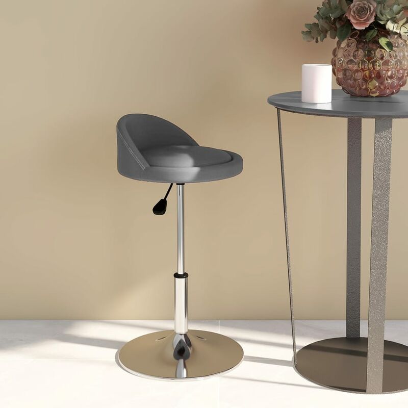 

Silla de comedor giratoria de piel sintética gris