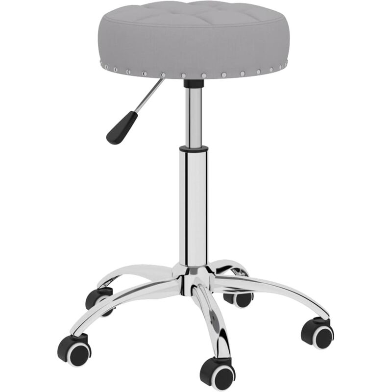 

Silla de comedor giratoria de tela gris