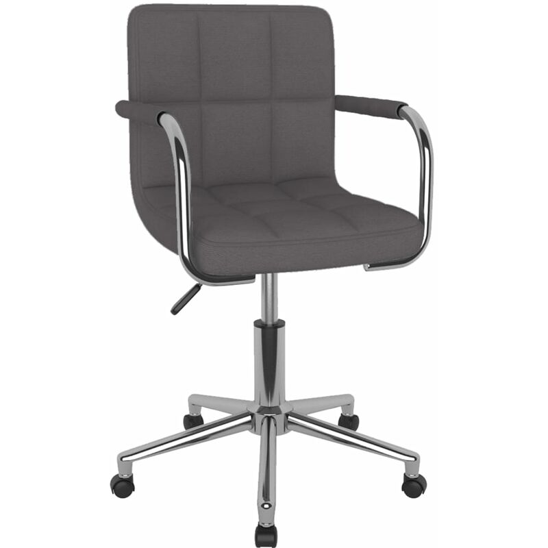 

Silla de comedor giratoria de tela gris taupe