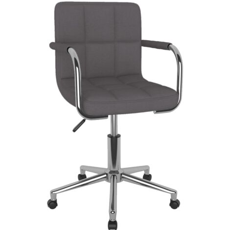 Silla de comedor giratoria de tela gris taupe vidaXL