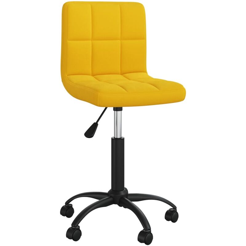 

Silla de comedor giratoria de terciopelo amarillo mostaza