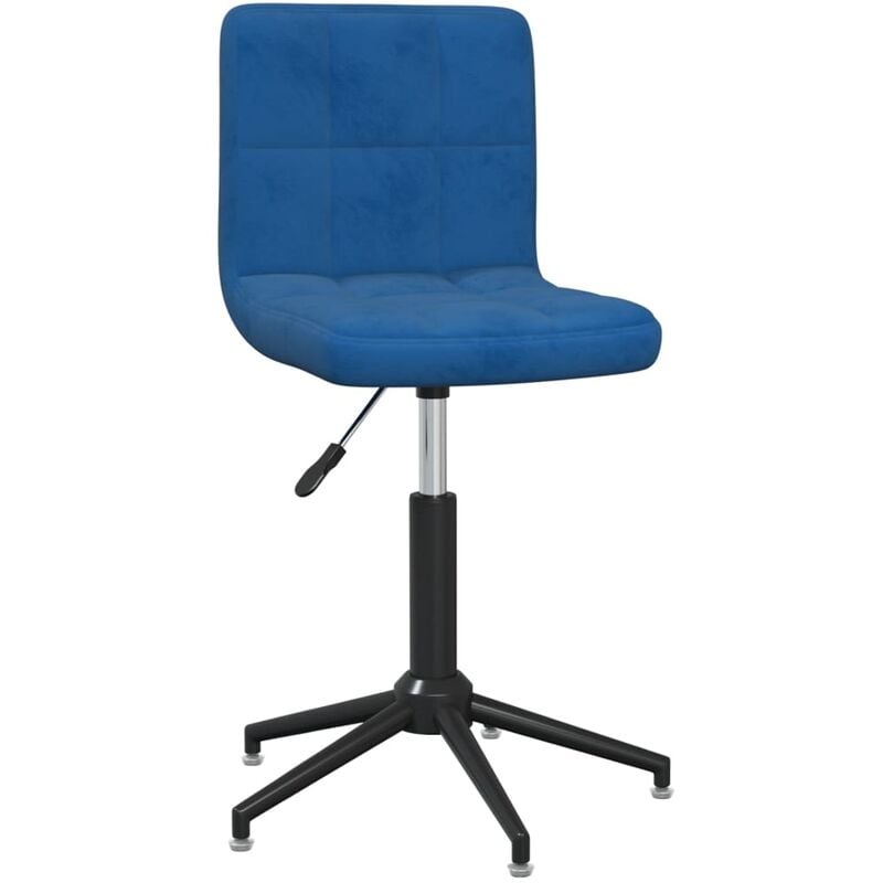 

Silla de comedor giratoria de terciopelo azul