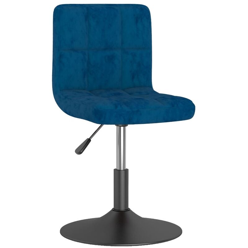 

Silla de comedor giratoria de terciopelo azul