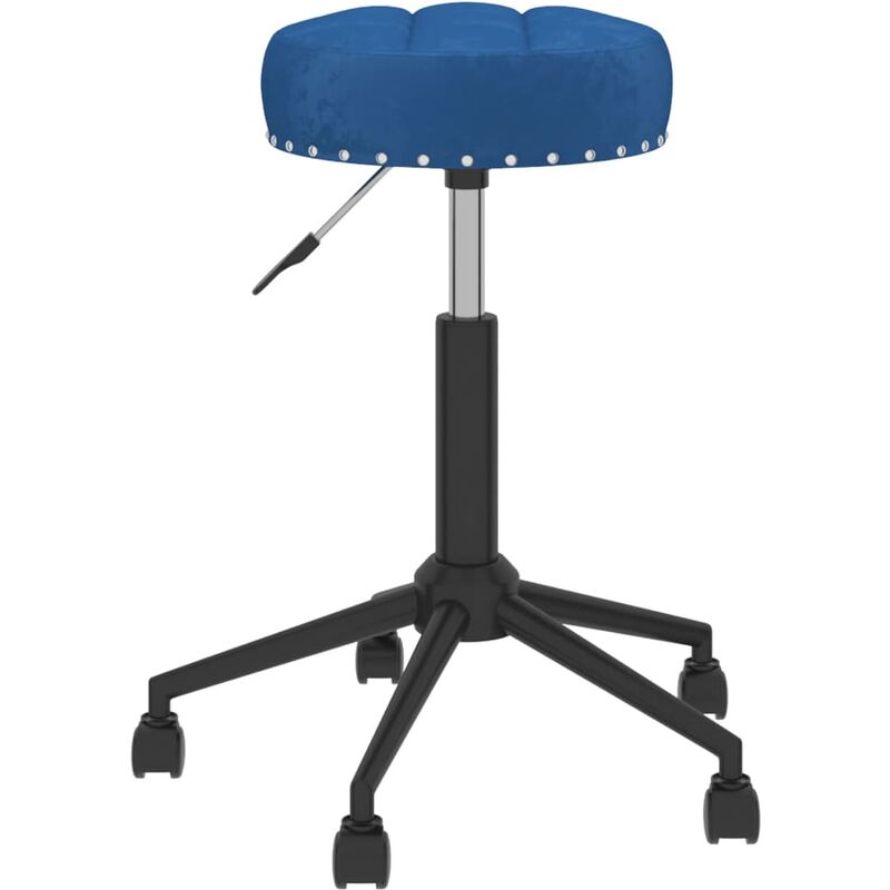 

Silla de comedor giratoria de terciopelo azul