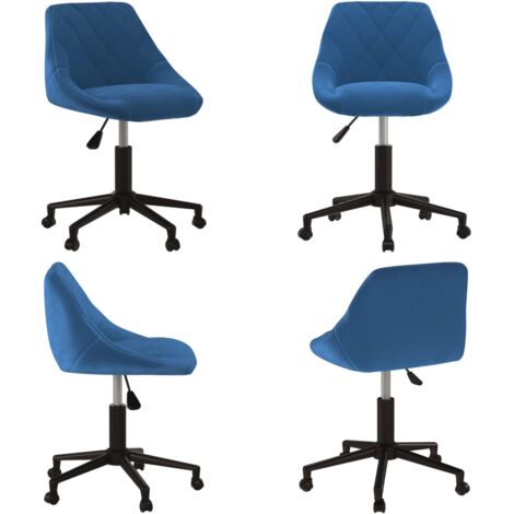 Silla de comedor giratoria de terciopelo azul - Silla de comedor - Silla de comedor giratoria