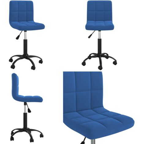 Silla de comedor giratoria de terciopelo azul - Silla de comedor - Silla giratoria de terciopelo
