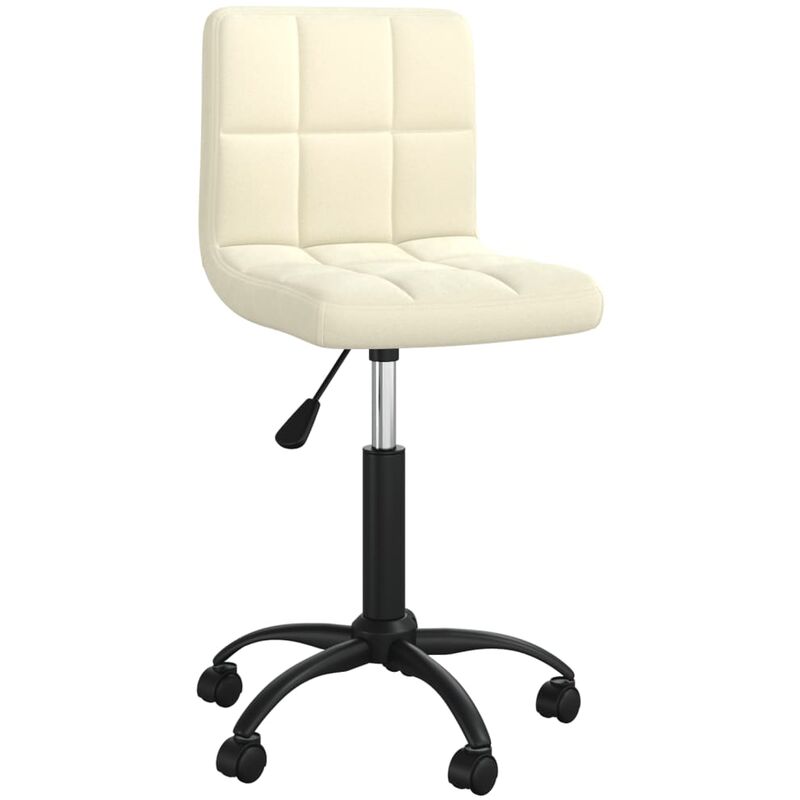 

Silla de comedor giratoria de terciopelo crema