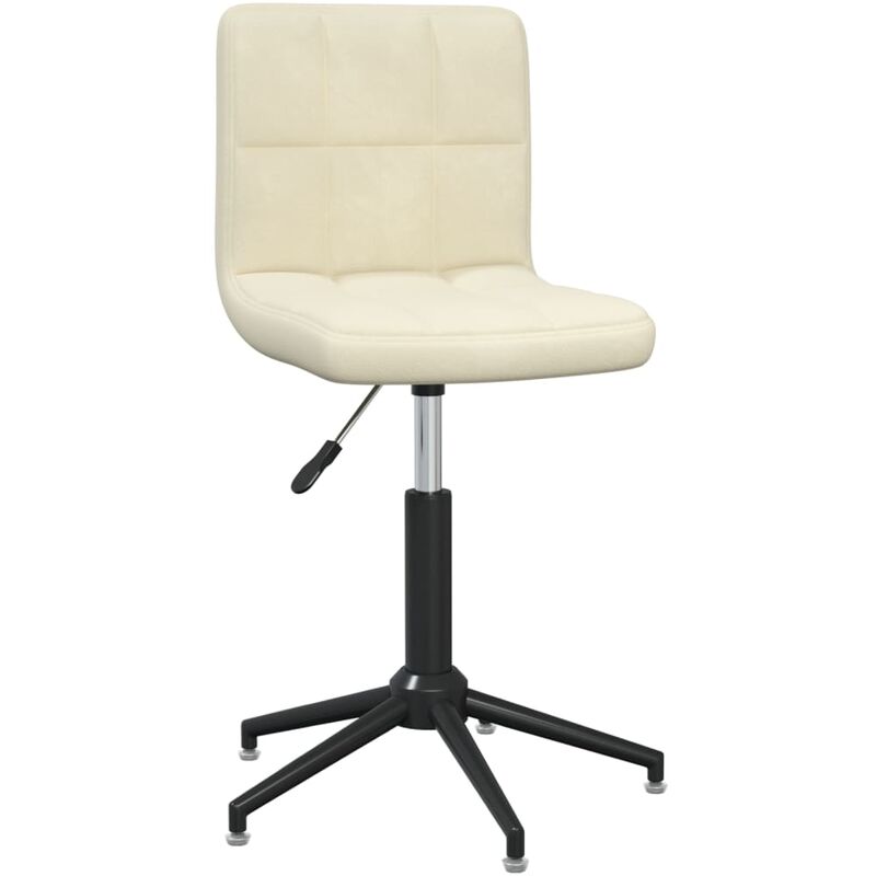 

Silla de comedor giratoria de terciopelo crema