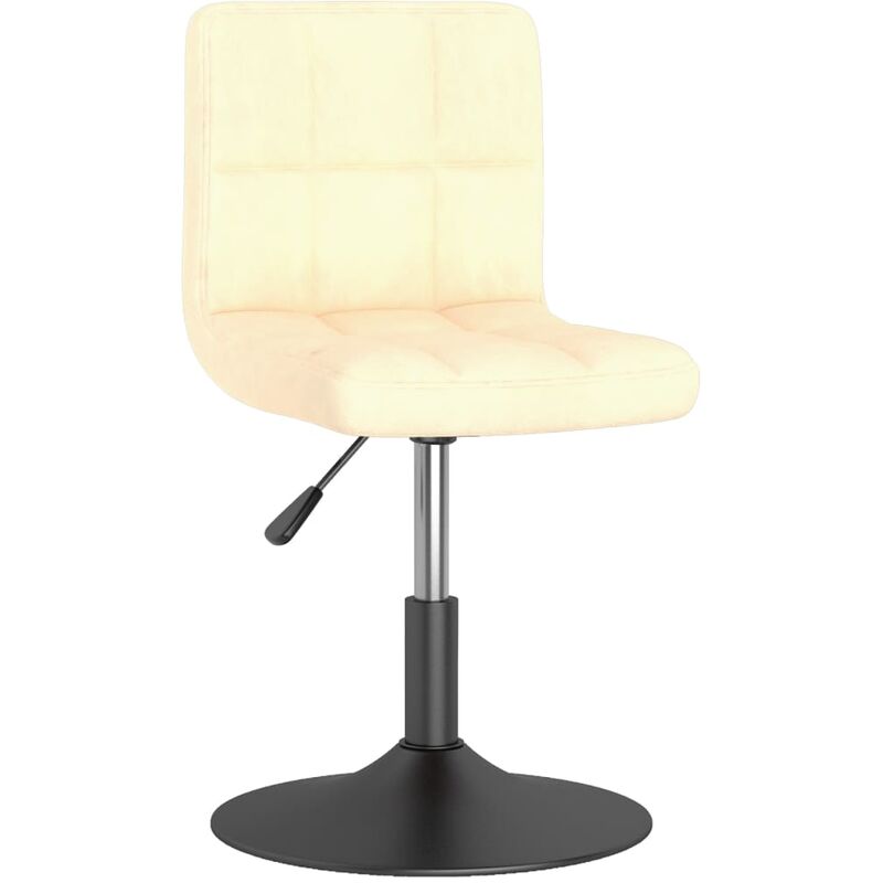 

Silla de comedor giratoria de terciopelo crema