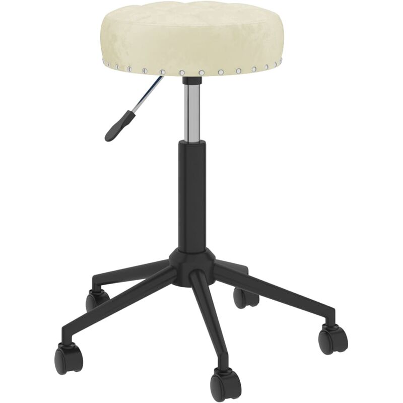 

Silla de comedor giratoria de terciopelo crema
