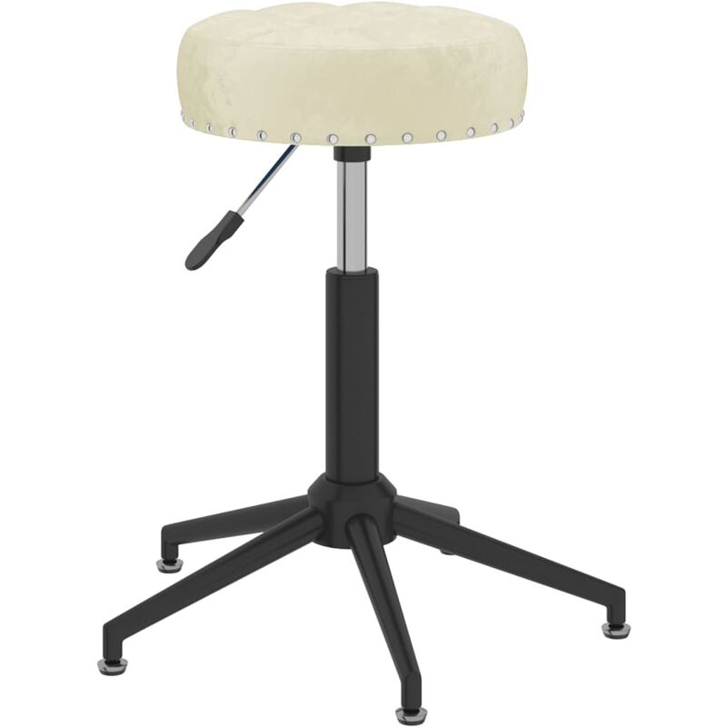 

Silla de comedor giratoria de terciopelo crema