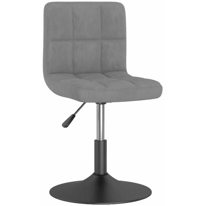 

Silla de comedor giratoria de terciopelo gris claro