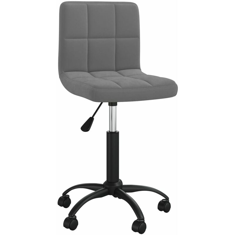 

Silla de comedor giratoria de terciopelo gris oscuro