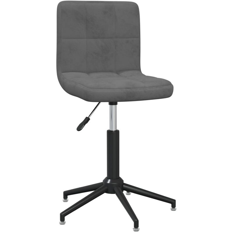 

Silla de comedor giratoria de terciopelo gris oscuro