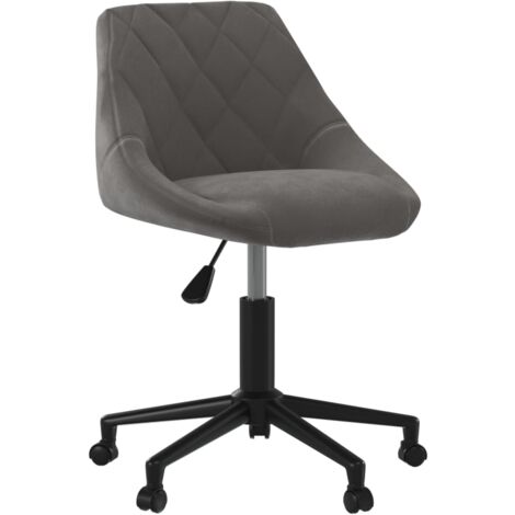 Silla de comedor giratoria de terciopelo gris oscuro vidaXL