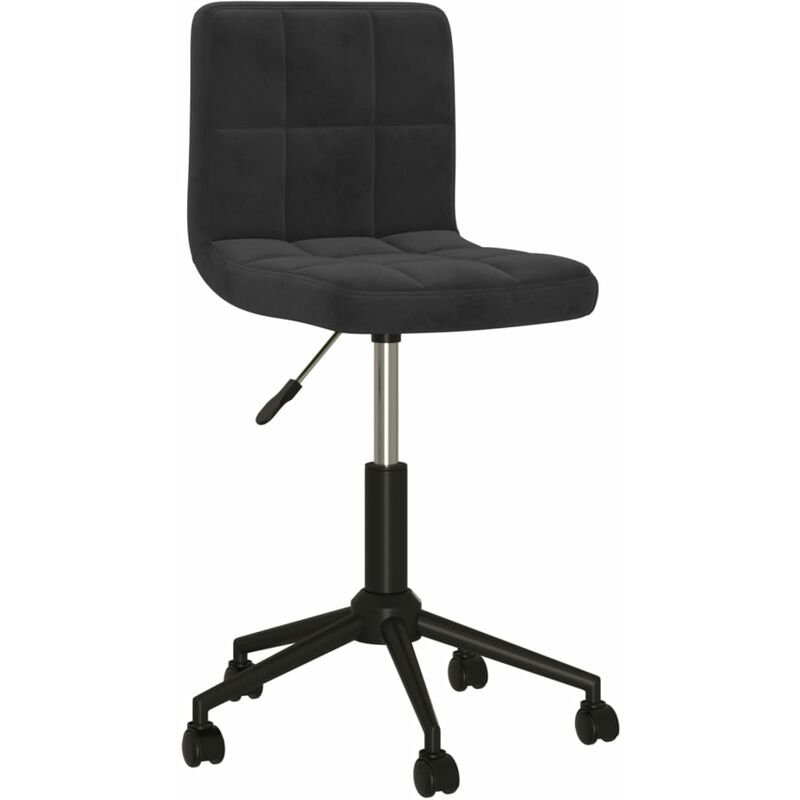 

Silla de comedor giratoria de terciopelo negro