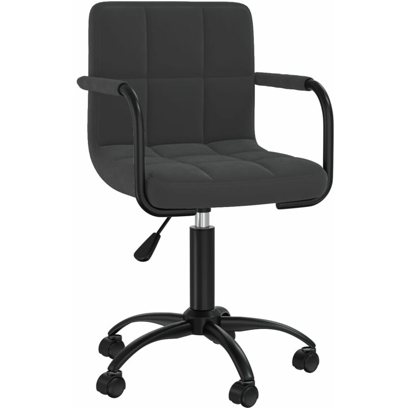 

Silla de comedor giratoria de terciopelo negro