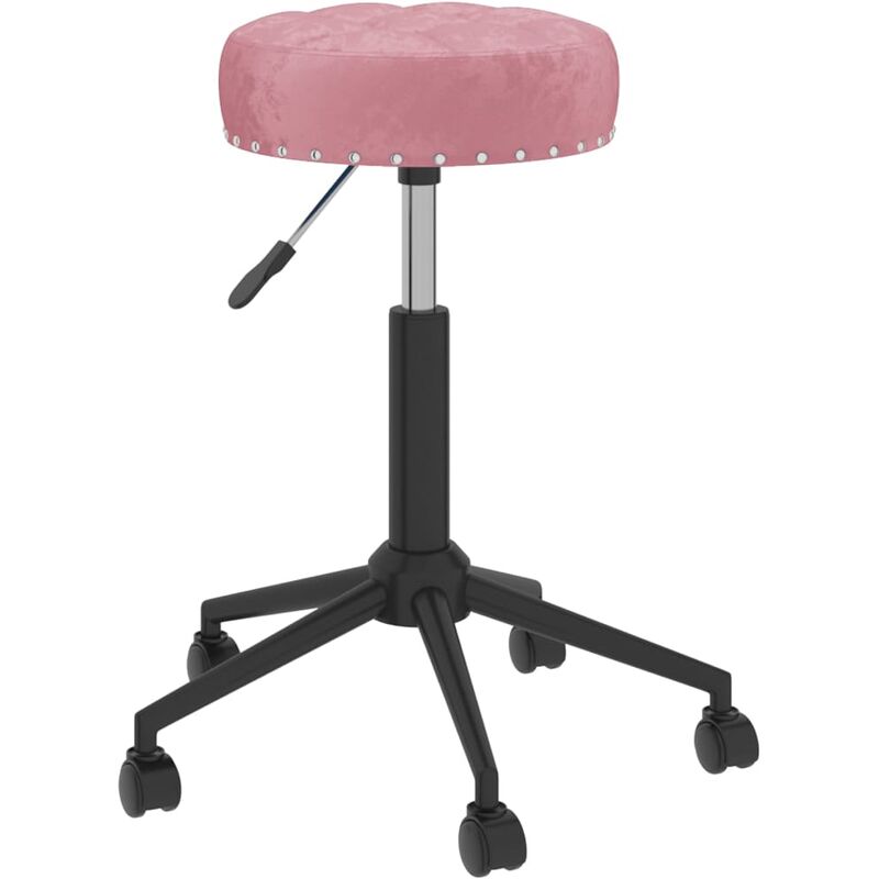 

Silla de comedor giratoria de terciopelo rosa