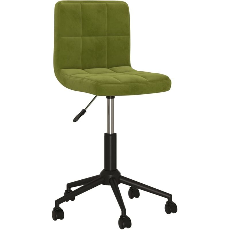 

Silla de comedor giratoria de terciopelo verde claro