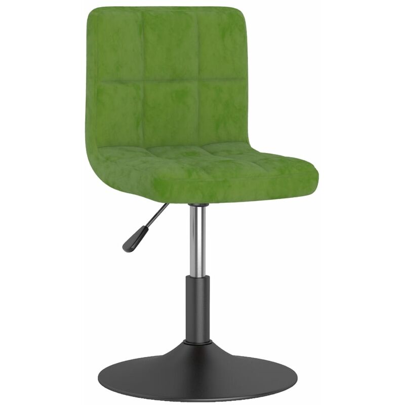 

Silla de comedor giratoria de terciopelo verde claro