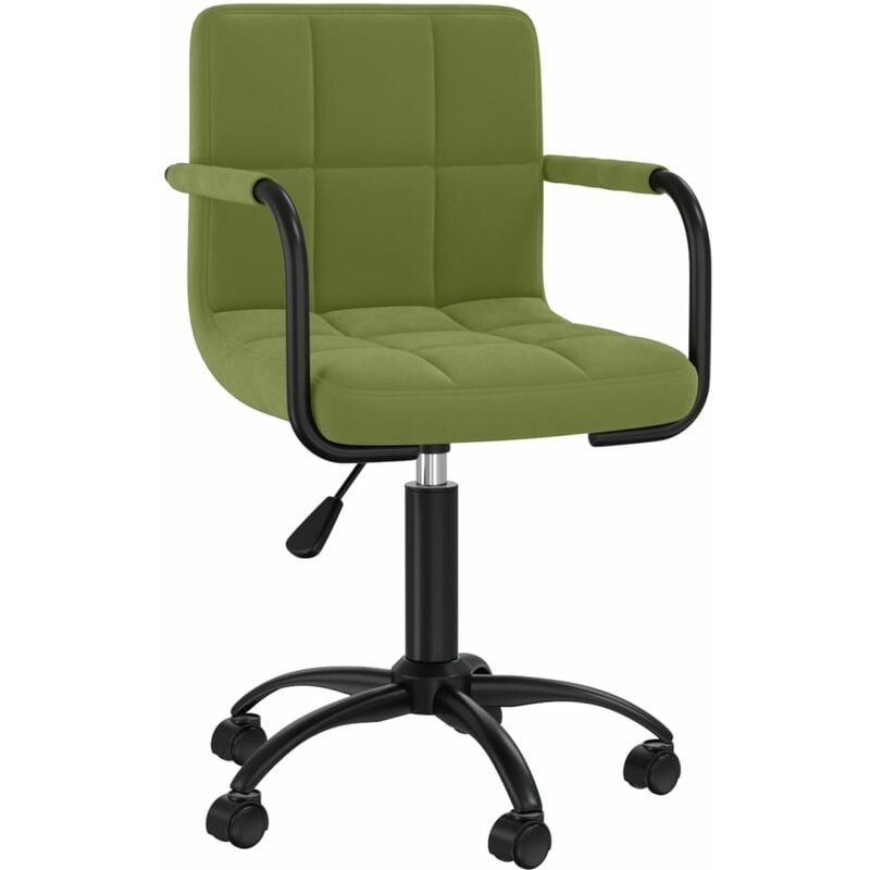 

Silla de comedor giratoria de terciopelo verde claro