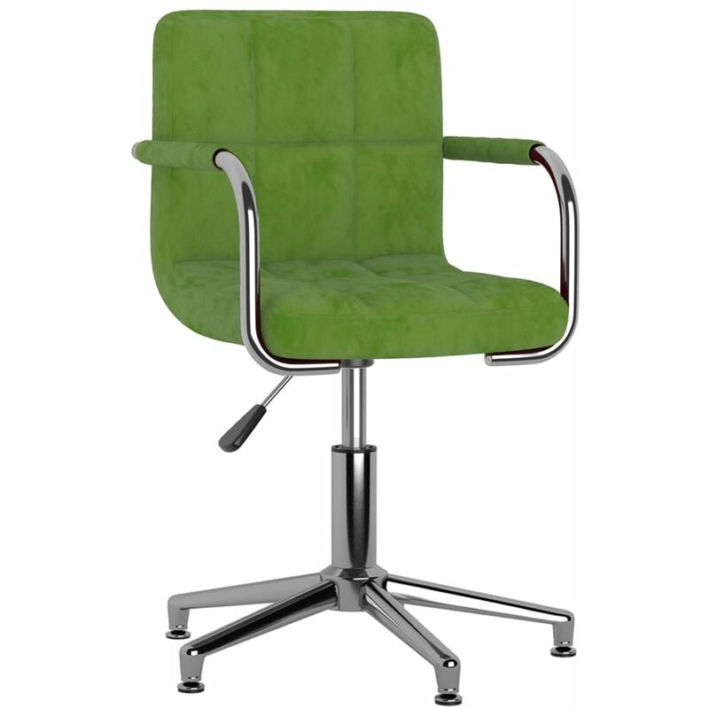 

Silla de comedor giratoria de terciopelo verde claro